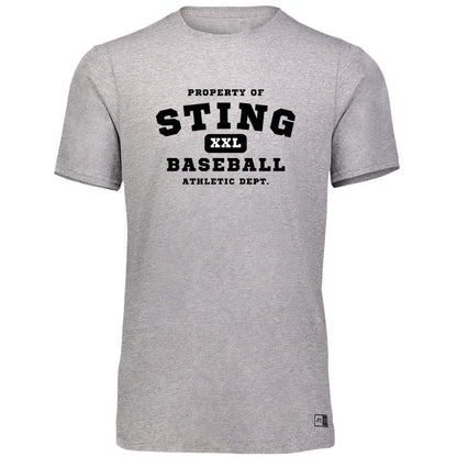 Sting Athletic Department- Adult Black Font Performance T-Shirt
