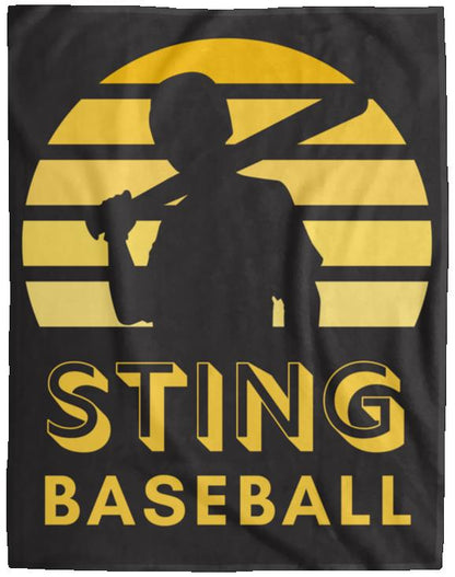 Sting Baseball Cozy Plush Fleece Blanket- 60x80