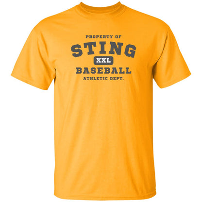 Sting Athletic Department- Adult Gray Font Utility T-Shirt