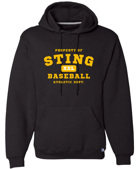 Sting Athletic Department- Adult Yellow Font